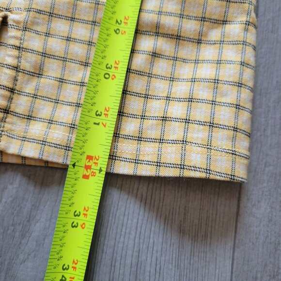 Hollister Yellow Plaid Sleeveless Mini Dress Size M 100% Cotton Womens - Picture 7 of 8